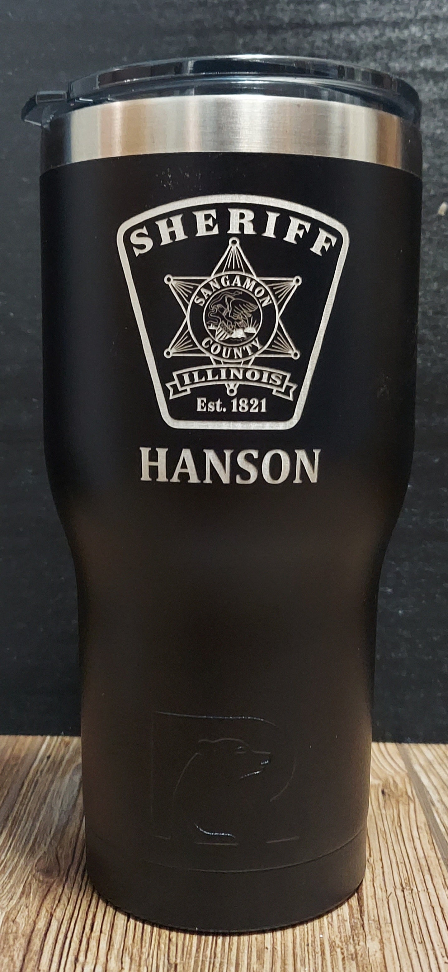 Custom Police Officer Law Enforcement laser engraved tumbler - Police, Trooper, Officer, Deputy, Sheriff 20 oz or 30 oz, RTIC brand with lid