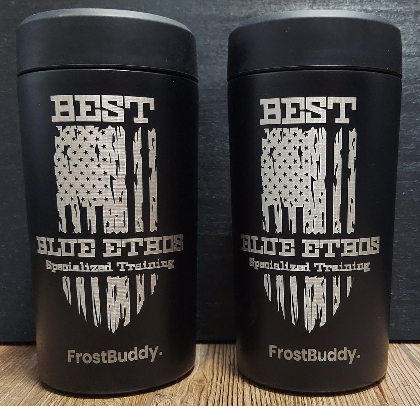 Custom Engraved Frost Buddy Universal Buddy 2.0 Can Cooler - Police Officer, Law Enforcement, Sheriff, Trooper, Badge, Patch,