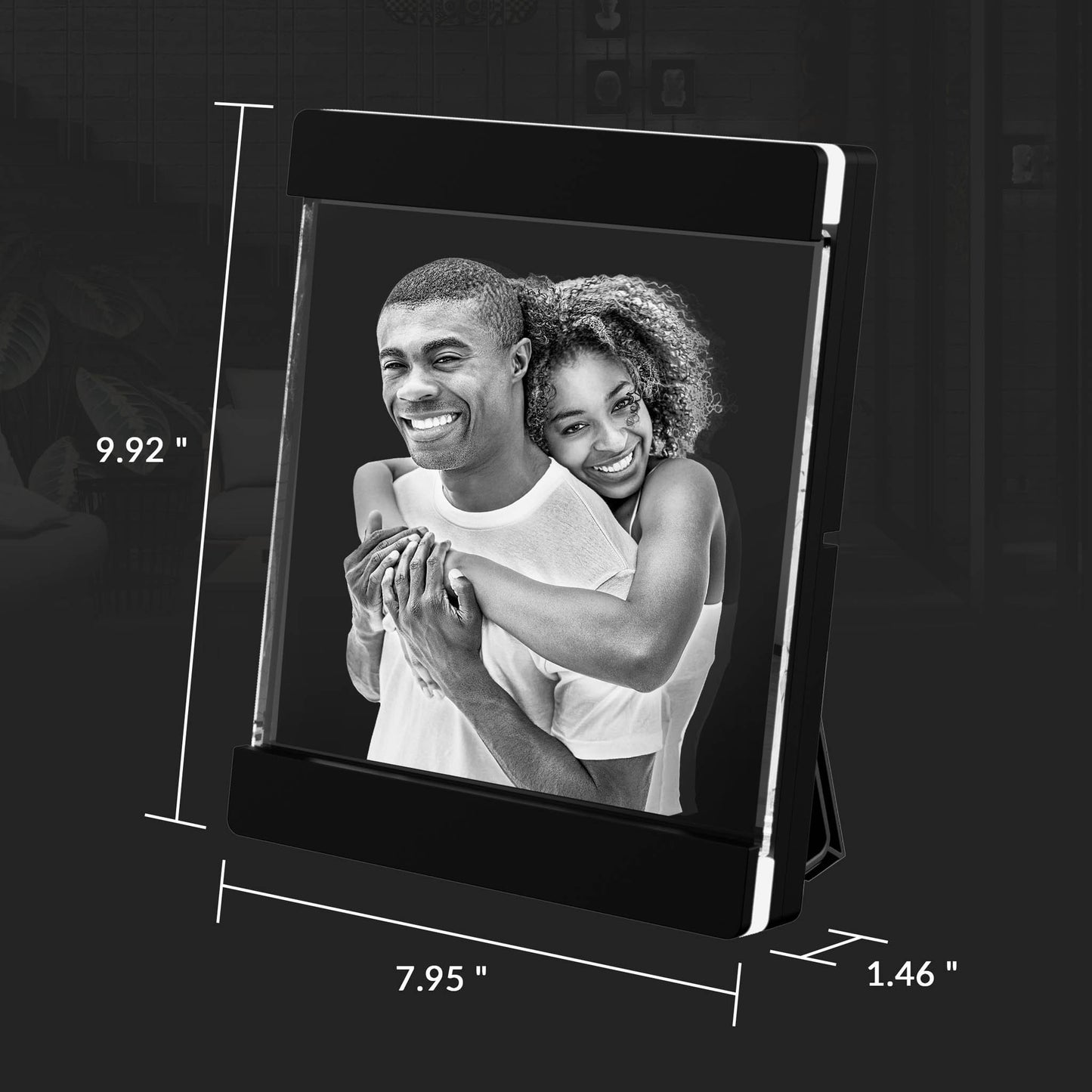 2D Lighted Crystal Frame - Engraved - Mother's Day, Father's Day, Birthday, Anniversary, Memorial - Personalized - Customized