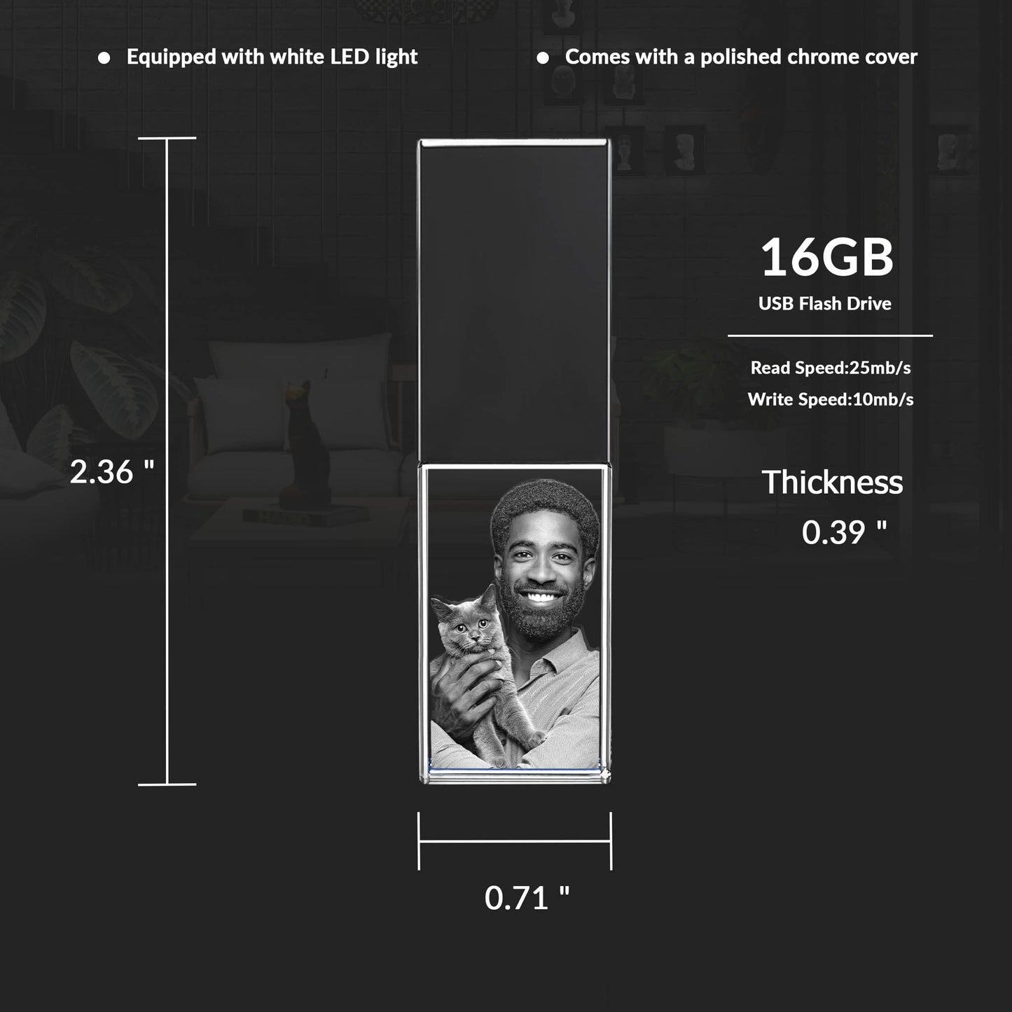 Engraved 16GB Flash Drive - Engraving, Personalized, Customized