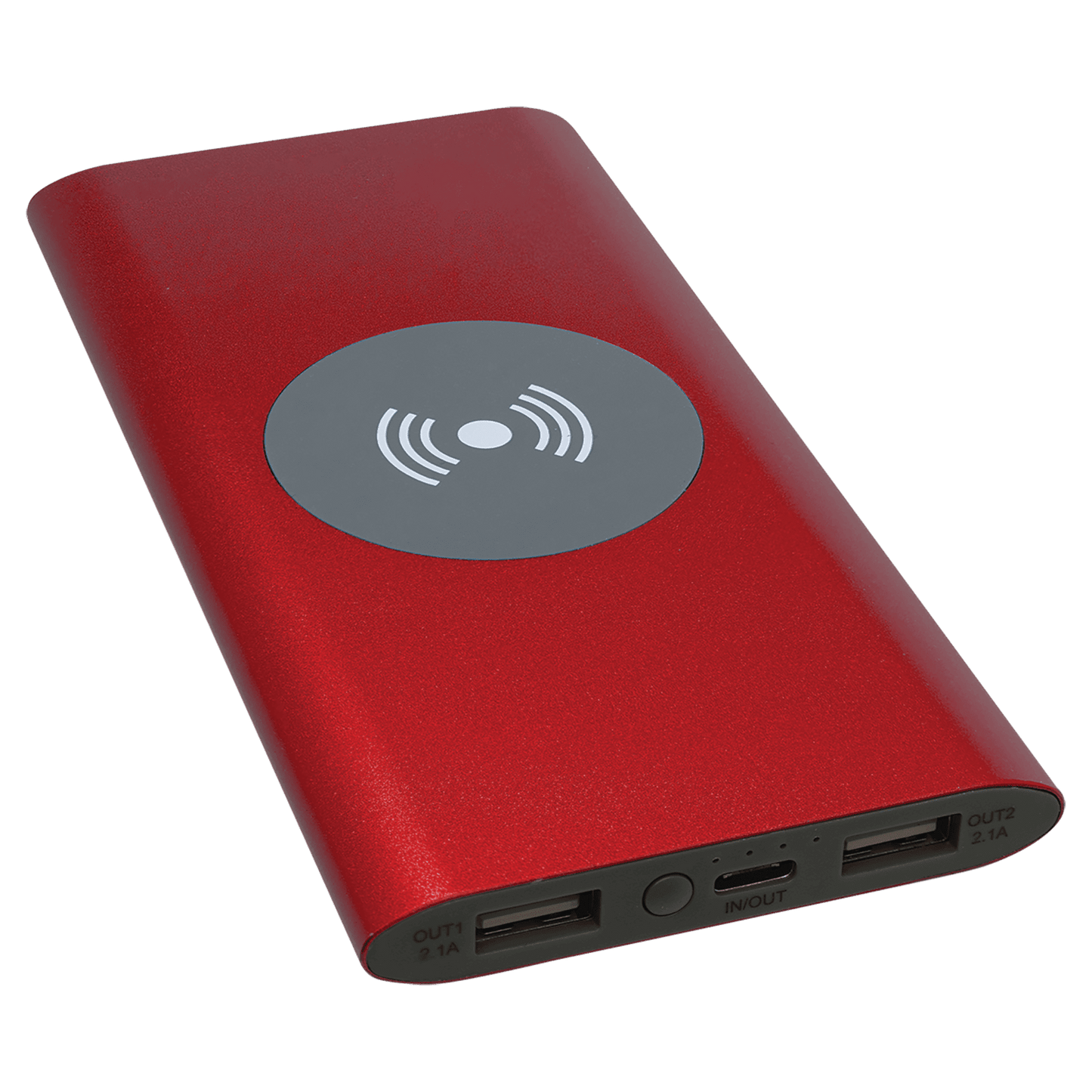8000 mAh Power Bank with USB Cord, Wireless Charger, Portable, Battery Pack, Personalized, Laser Engraved, Travel Charge, Police / Fire