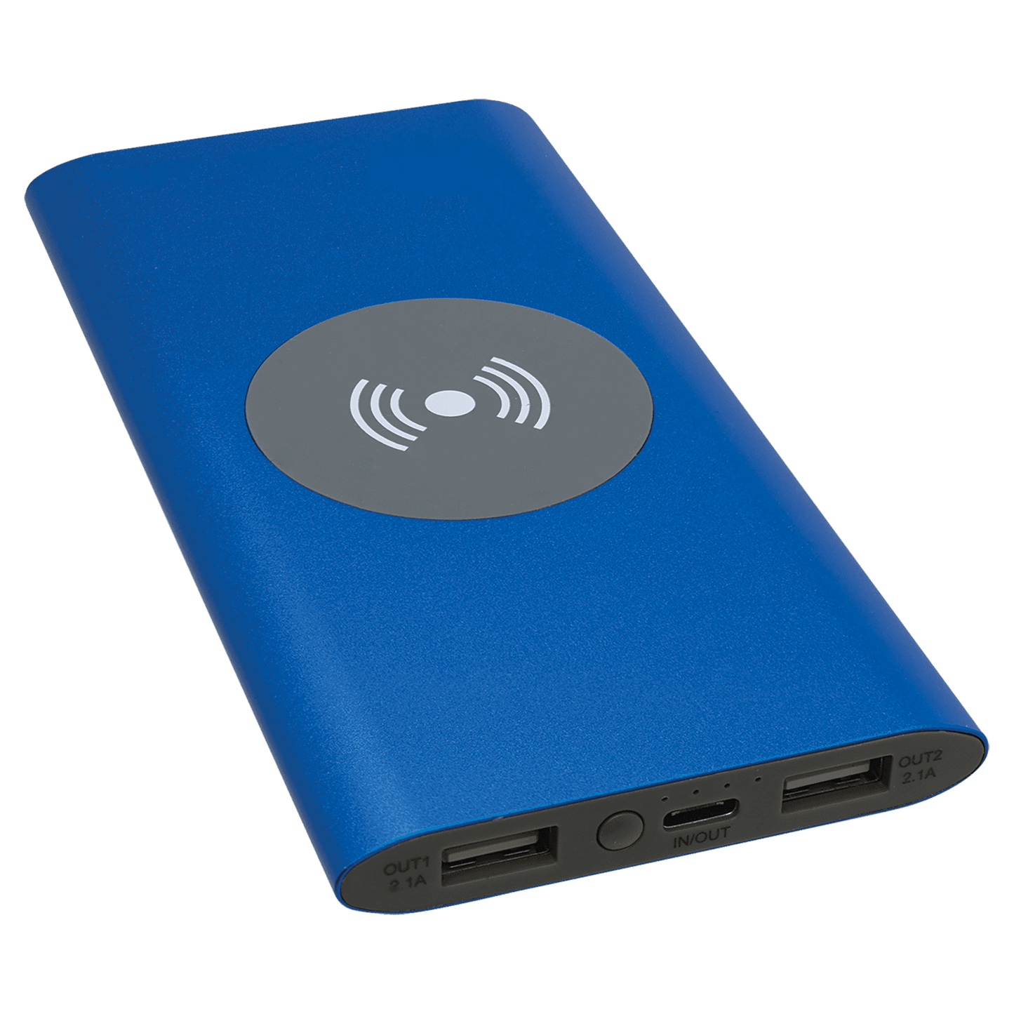 8000 mAh Power Bank with USB Cord, Wireless Charger, Portable, Battery Pack, Personalized, Laser Engraved, Travel Charge, Police / Fire