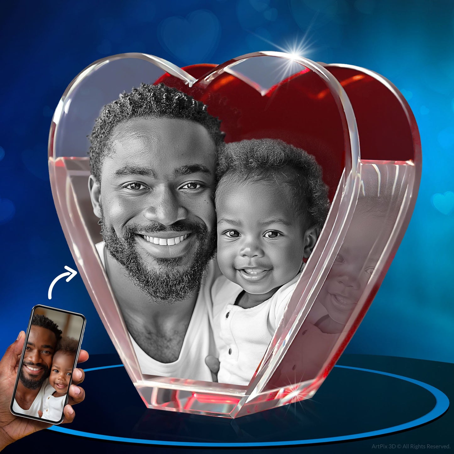 custom 3d laser engraved crystal pencil holder