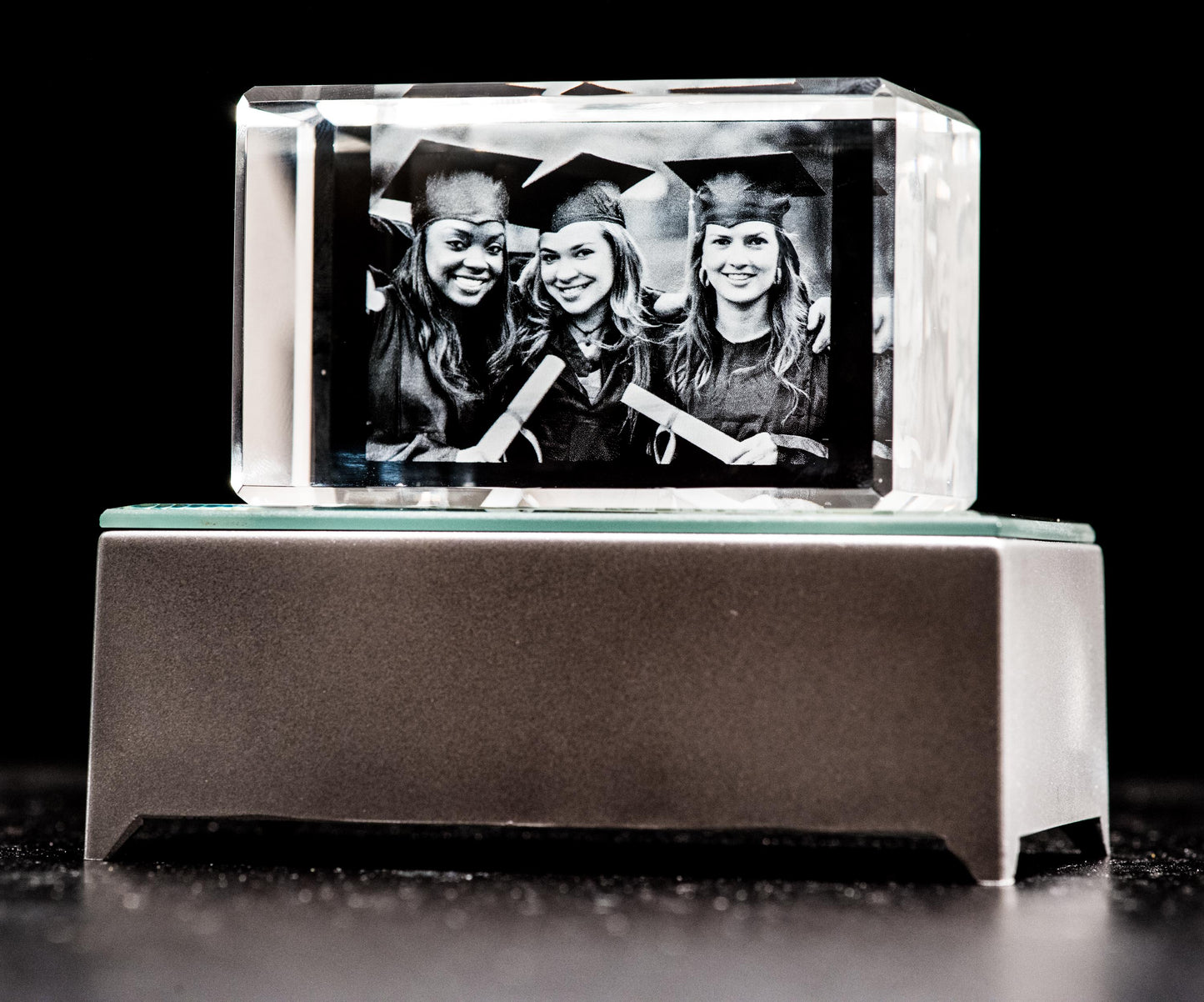 3D Crystal Photo Landscape Engraved with your photo - Mother's Day, Father's Day, Memorial, Mom, Dad, Wife, Pet, 3D Picture in Crystal Gift