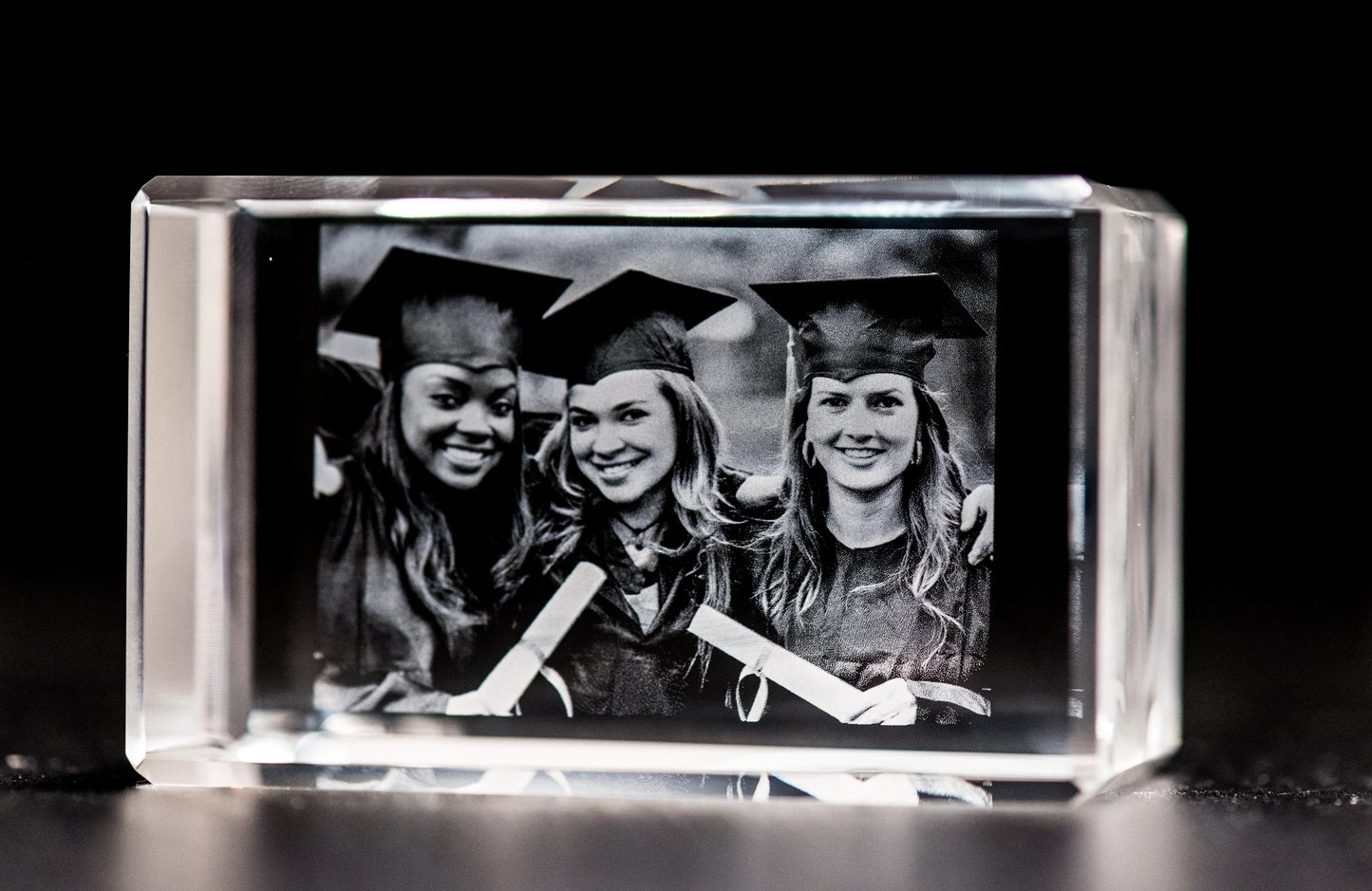 3D Crystal Photo Landscape Engraved with your photo - Mother's Day, Father's Day, Memorial, Mom, Dad, Wife, Pet, 3D Picture in Crystal Gift