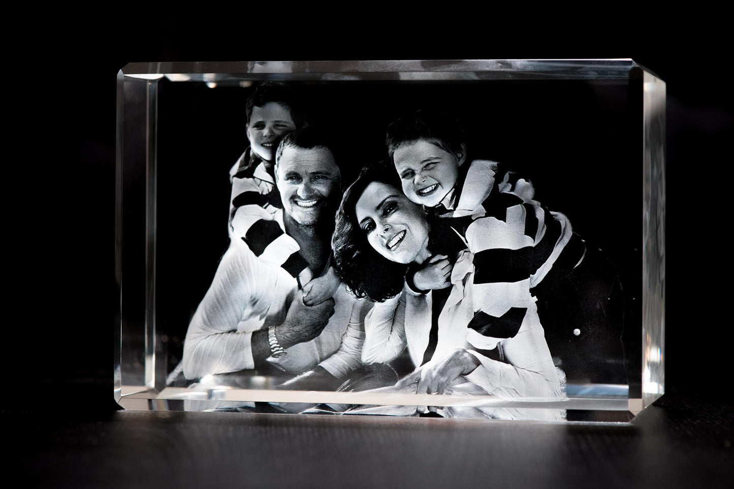 3D Crystal Photo Landscape Engraved with your photo - Mother's Day, Father's Day, Memorial, Mom, Dad, Wife, Pet, 3D Picture in Crystal Gift