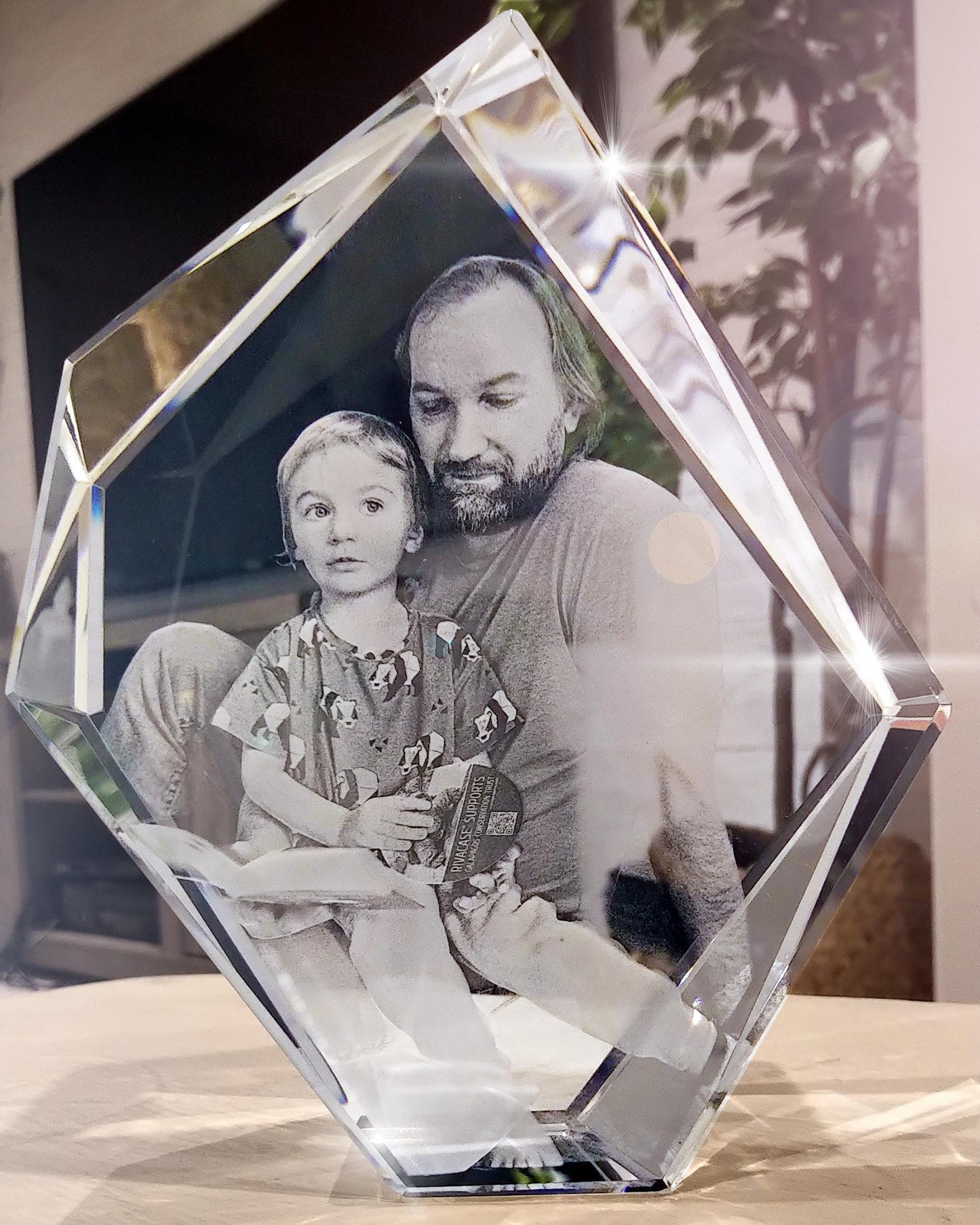 3D Crystal Photo Prestige Engraved - Mother's Day, Father's Day, Memorial, Anniversary, Birthday, Mom, Dad, Wife, Husband, Pet 3D Picture