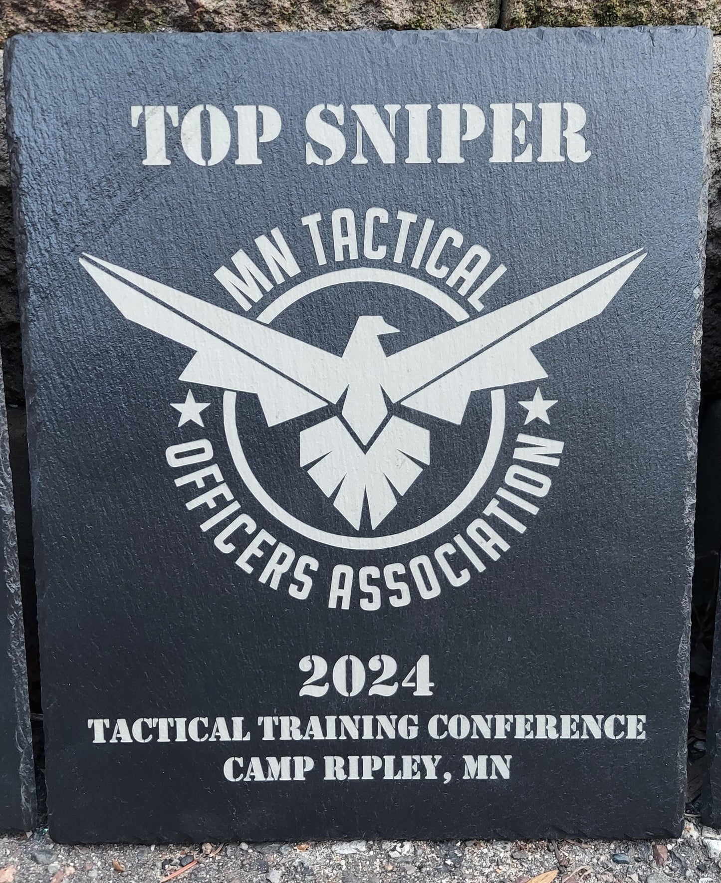 Custom Police Officer Law Enforcement laser engraved slate plaque - Police, Trooper, Officer, Deputy Sheriff, SWAT 8x10 or 12x10
