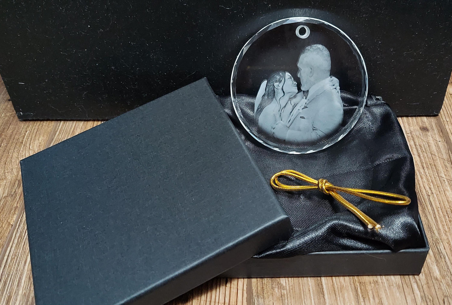 2D Photo Crystal Ornament Engraved with your photo Personalized Gift, Mother's Day, Father's Day, Valentine's, Mom, Dad, Pet, Christmas
