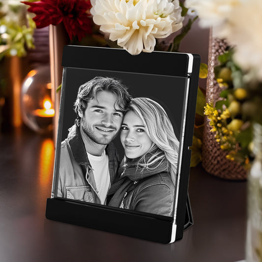 2D Lighted Crystal Frame - Engraved - Mother's Day, Father's Day, Birthday, Anniversary, Memorial - Personalized - Customized