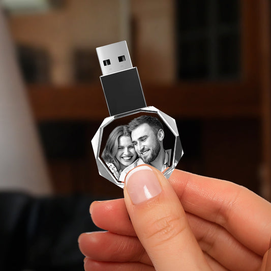 Engraved 16GB Flash Drive - Engraving, Personalized, Customized - Octagon