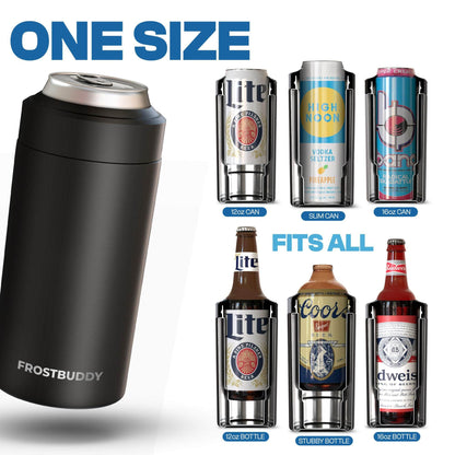 Frost Buddy Universal Buddy 2.0 Can Cooler - Camo Line Flag, Military, Army, US Navy, Marines, Air Force, Coast Guard, National Guard, USA