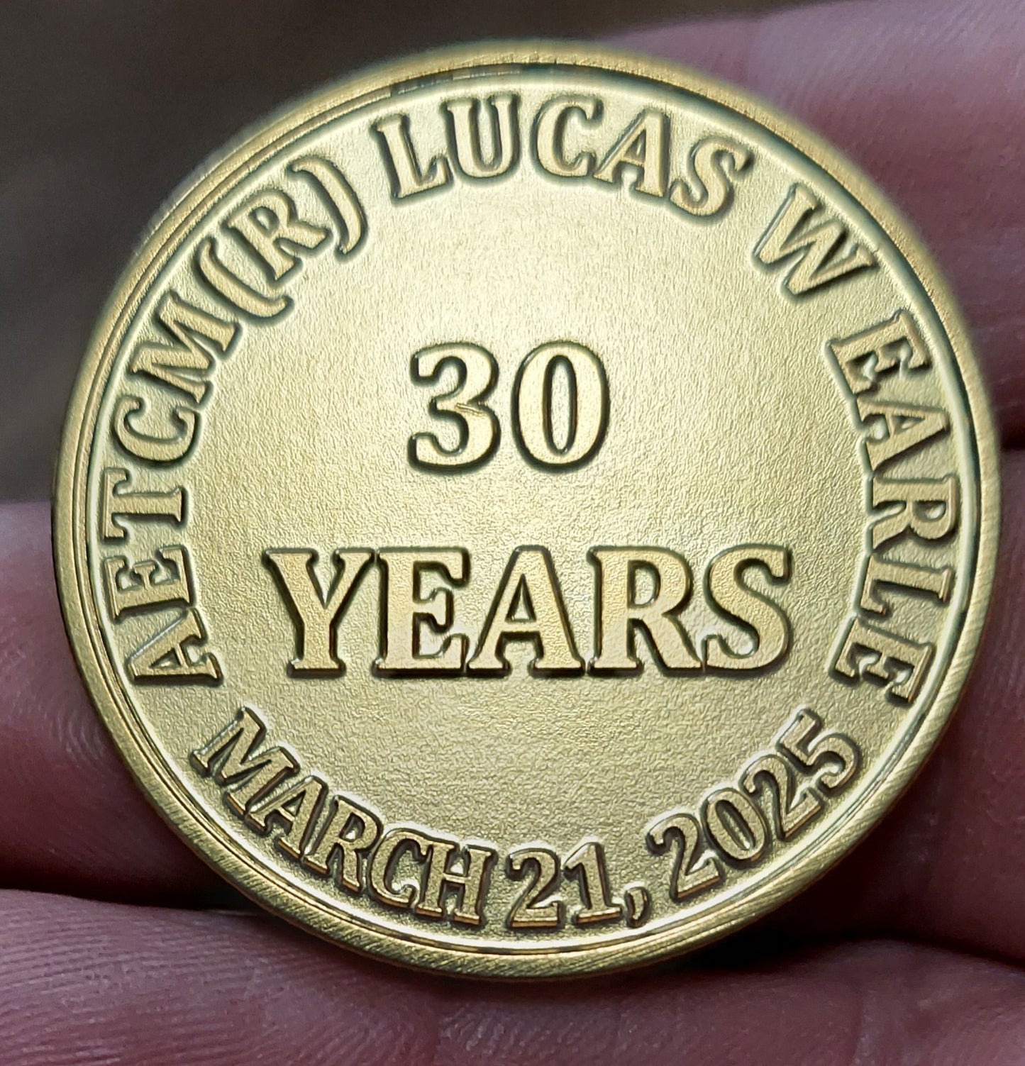 Custom laser engraved brass / stainless steel challenge coin - Military, Army, Marines, Navy, Coast Guard, National Guard, Deep Engrave