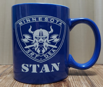 Engraved 11 ounce Ceramic Coffee Mug - Police, Trooper, Deputy Sheriff, Law Enforcement, Customized Personalized