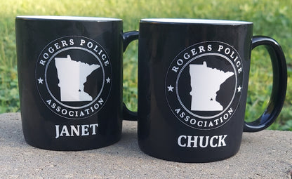 Engraved 11 ounce Ceramic Coffee Mug - Police, Trooper, Deputy Sheriff, Law Enforcement, Customized Personalized