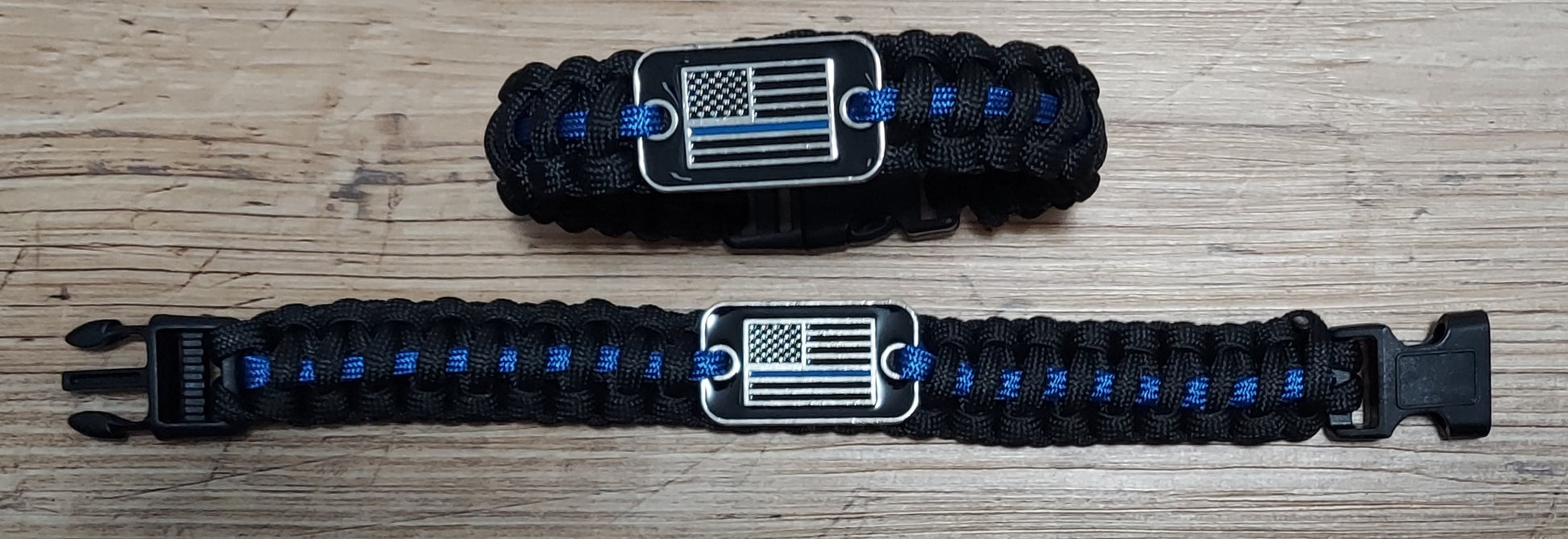 blue line police paracord bracelet