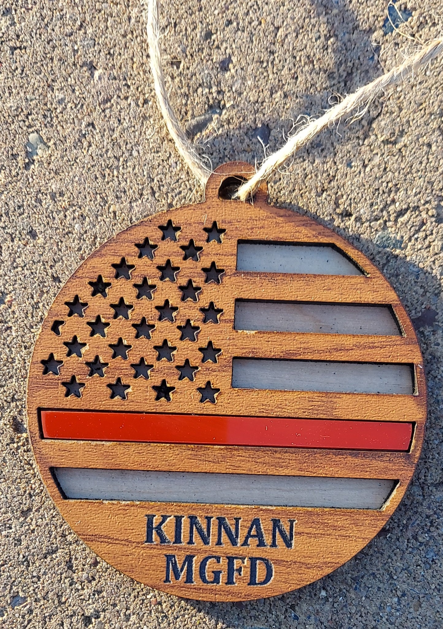 Custom Engraved Firefighter Christmas Ornament