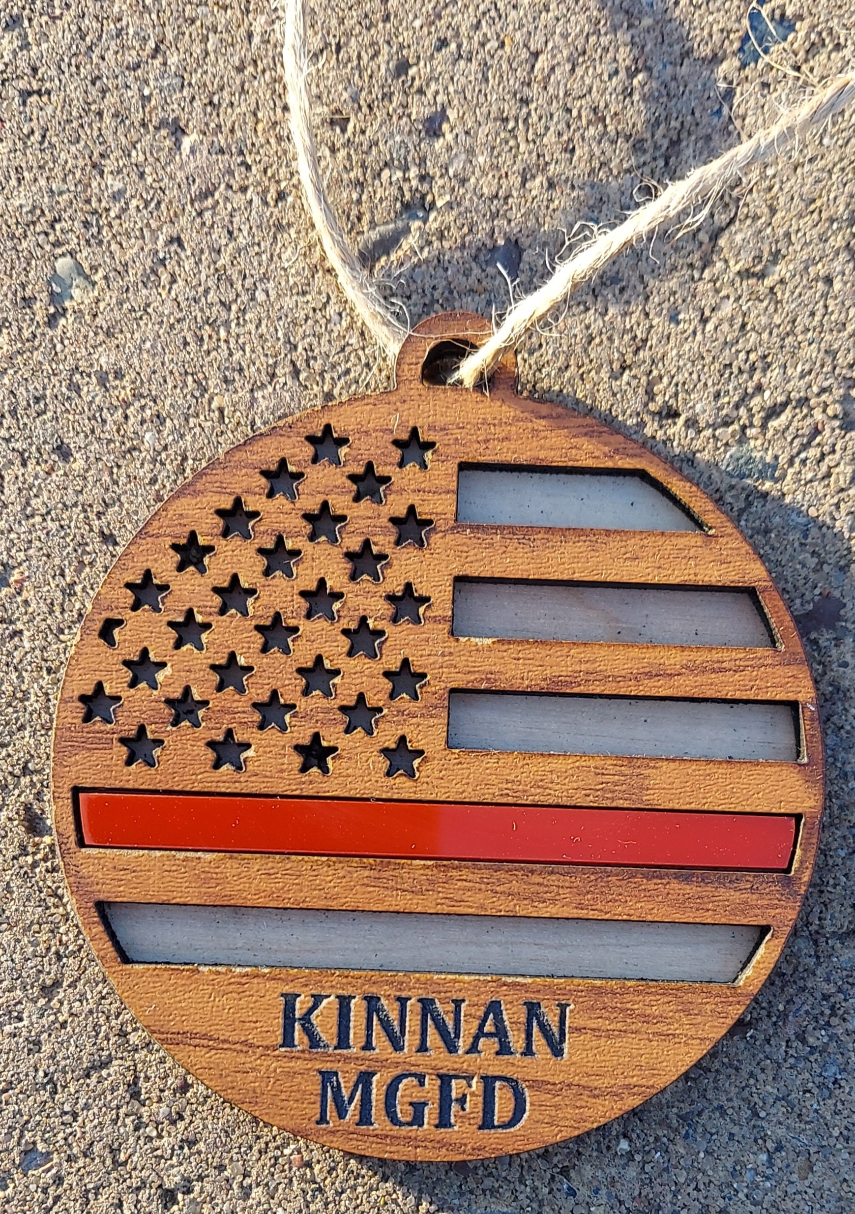 Custom Engraved Firefighter Christmas Ornament