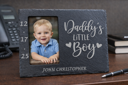 Engraved Slate Frame Daddy's Little Boy