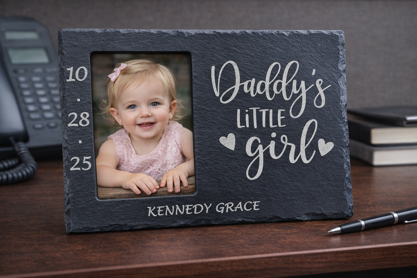 Engraved Slate Frame Daddy's Little Girl