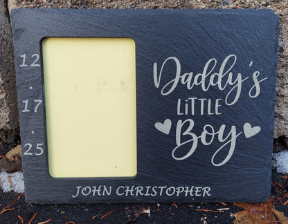 Engraved Slate Frame Daddy's Little Boy