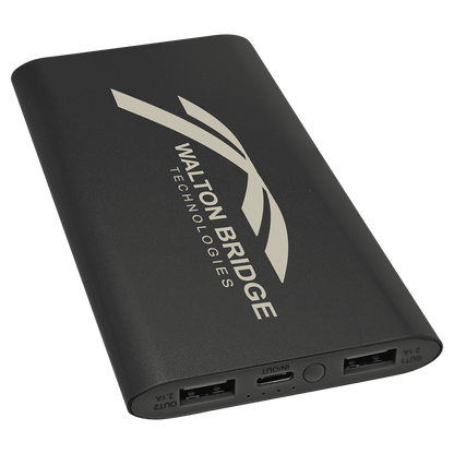 8000 mAh Power Bank with USB Cord, Wireless Charger, Portable, Battery Pack, Personalized, Laser Engraved, Travel Charge, Police / Fire