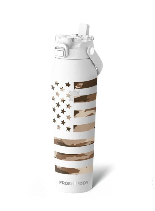 Frost Buddy Bottle Buddy - Rogue Camouflage Flag, United States, America, Patriotic, American, Proud, Hunter, Hunting