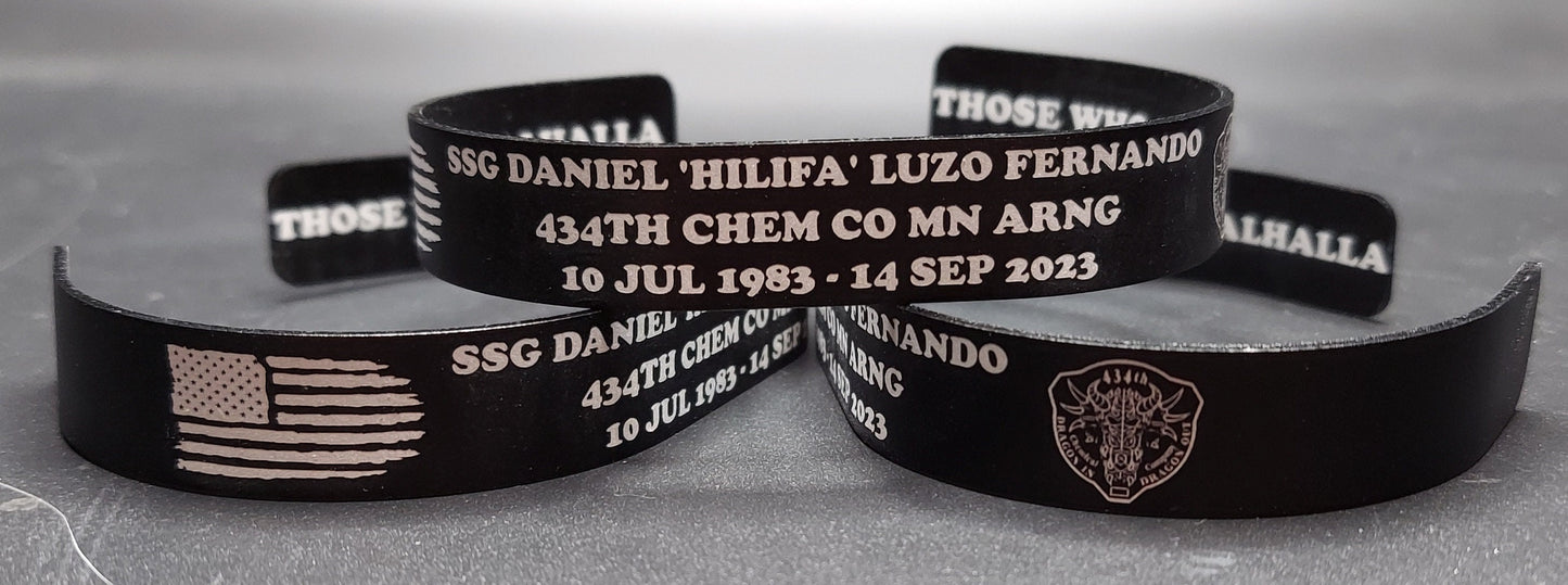 custom engraved memorial bracelet military