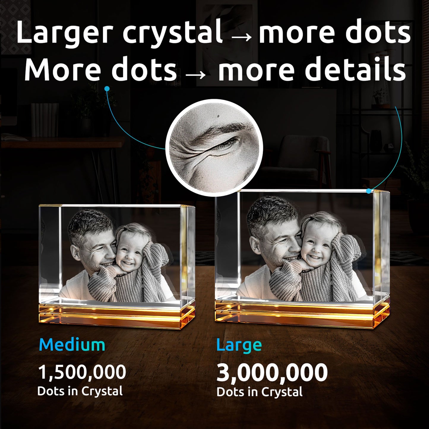 custom laser engraved 3d crystal keepsake