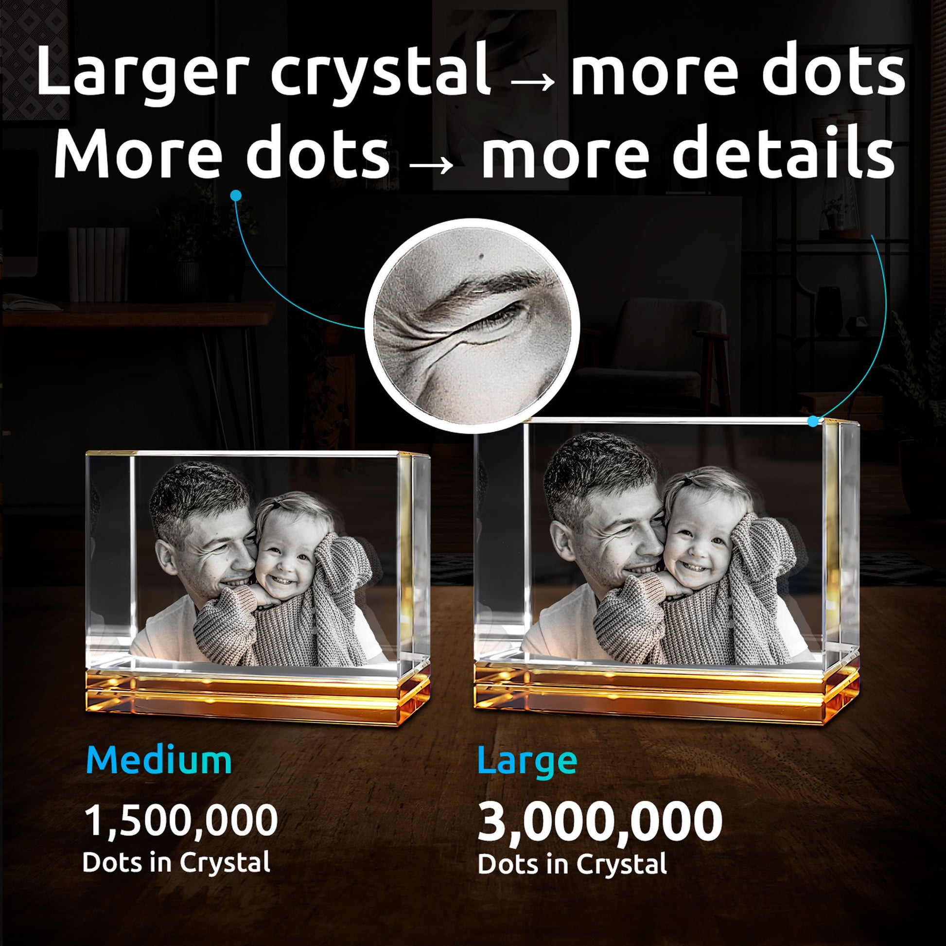 custom laser engraved 3d crystal keepsake