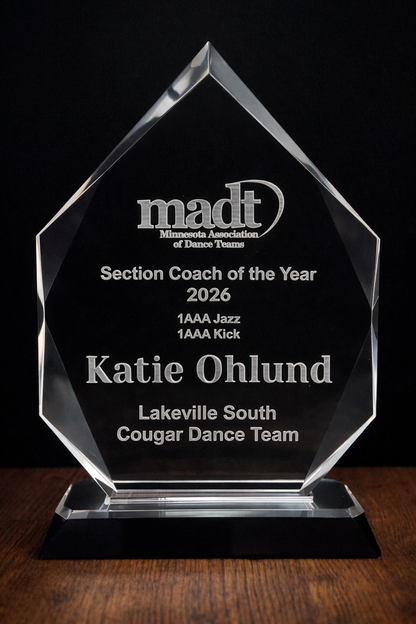 custom laser engraved acrylic diamond cut award