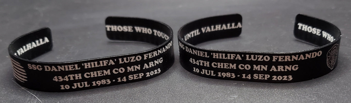 Memorial Bracelet Military / US Army / Marines / Navy / Coast Guard / National Guard / KIA / MIA / Laser Engraved