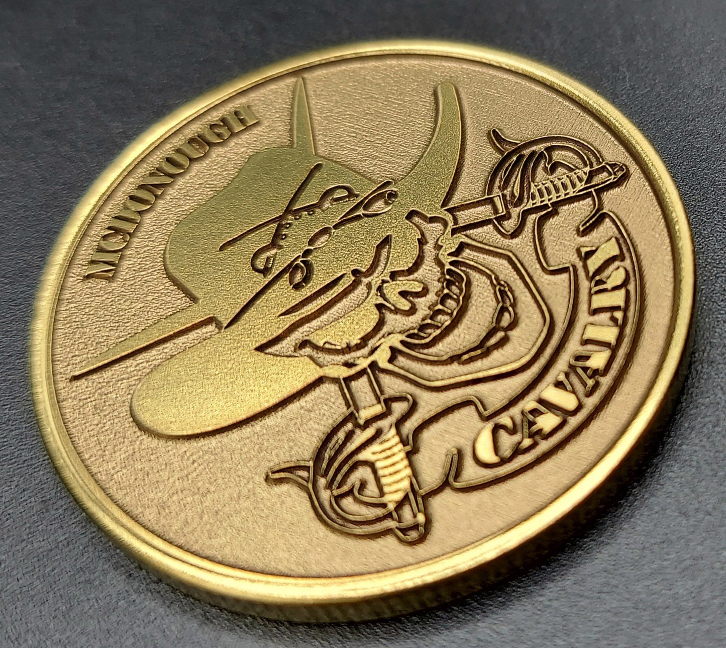 Custom laser engraved brass / stainless steel challenge coin - Military, Army, Marines, Navy, Coast Guard, National Guard, Deep Engrave