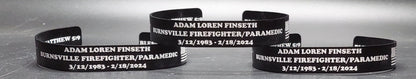 Memorial Bracelet Firefighter, Fireman, Fire Maltese, First Responder, Fire Department, End of Watch, EOW, LODD, Laser Engraved