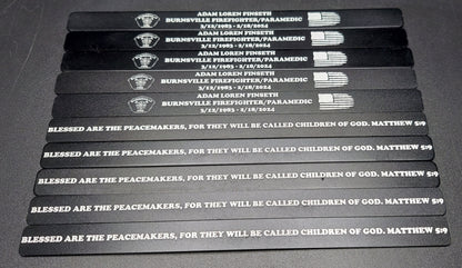 Memorial Bracelet Firefighter, Fireman, Fire Maltese, First Responder, Fire Department, End of Watch, EOW, LODD, Laser Engraved