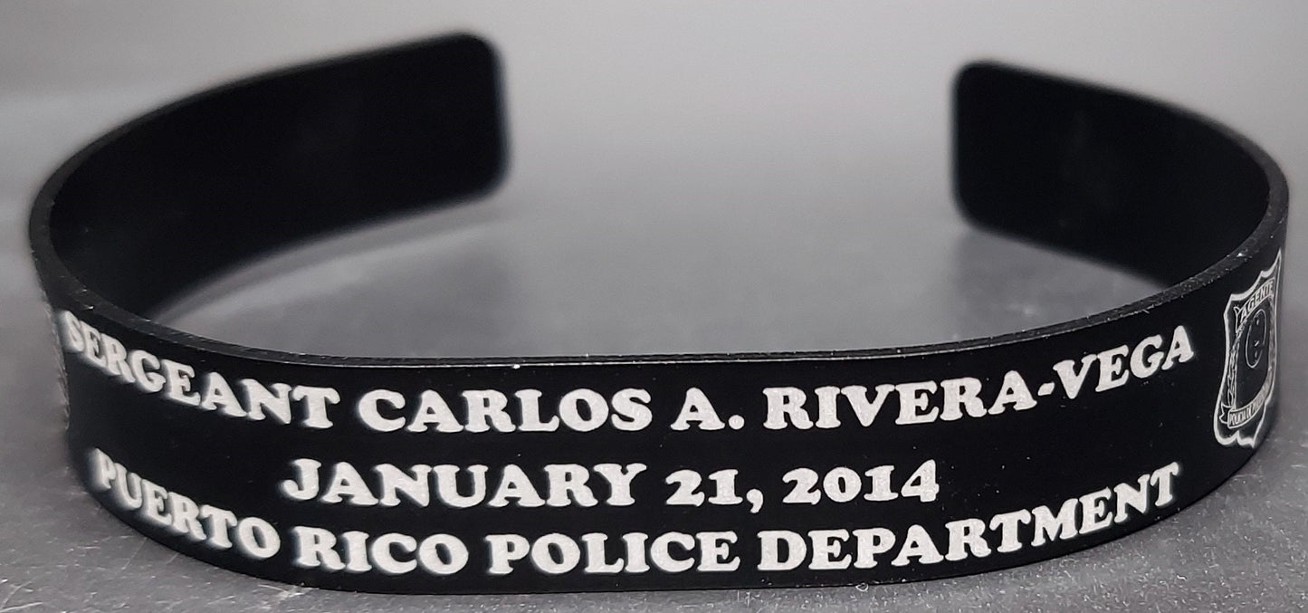 Memorial Bracelet Law Enforcement / Police Officer / First Responder / Sheriff / End of Watch / EOW / Deputy / K9 / LODD / Laser Engraved