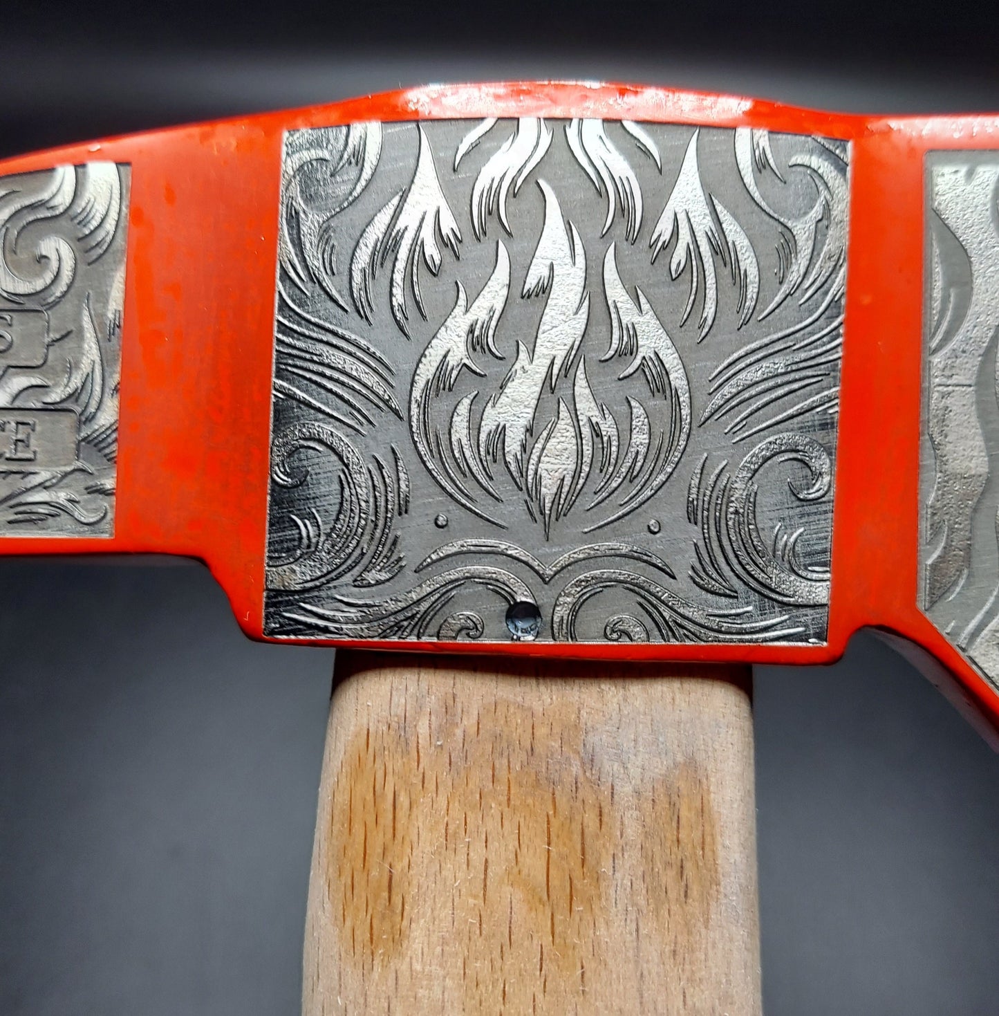 Custom laser engraved fireman's axe - deep engraved - Fireman, Firefighter, Fire Maltese, Fire Department Patch, Retirement Ax, Hatchet