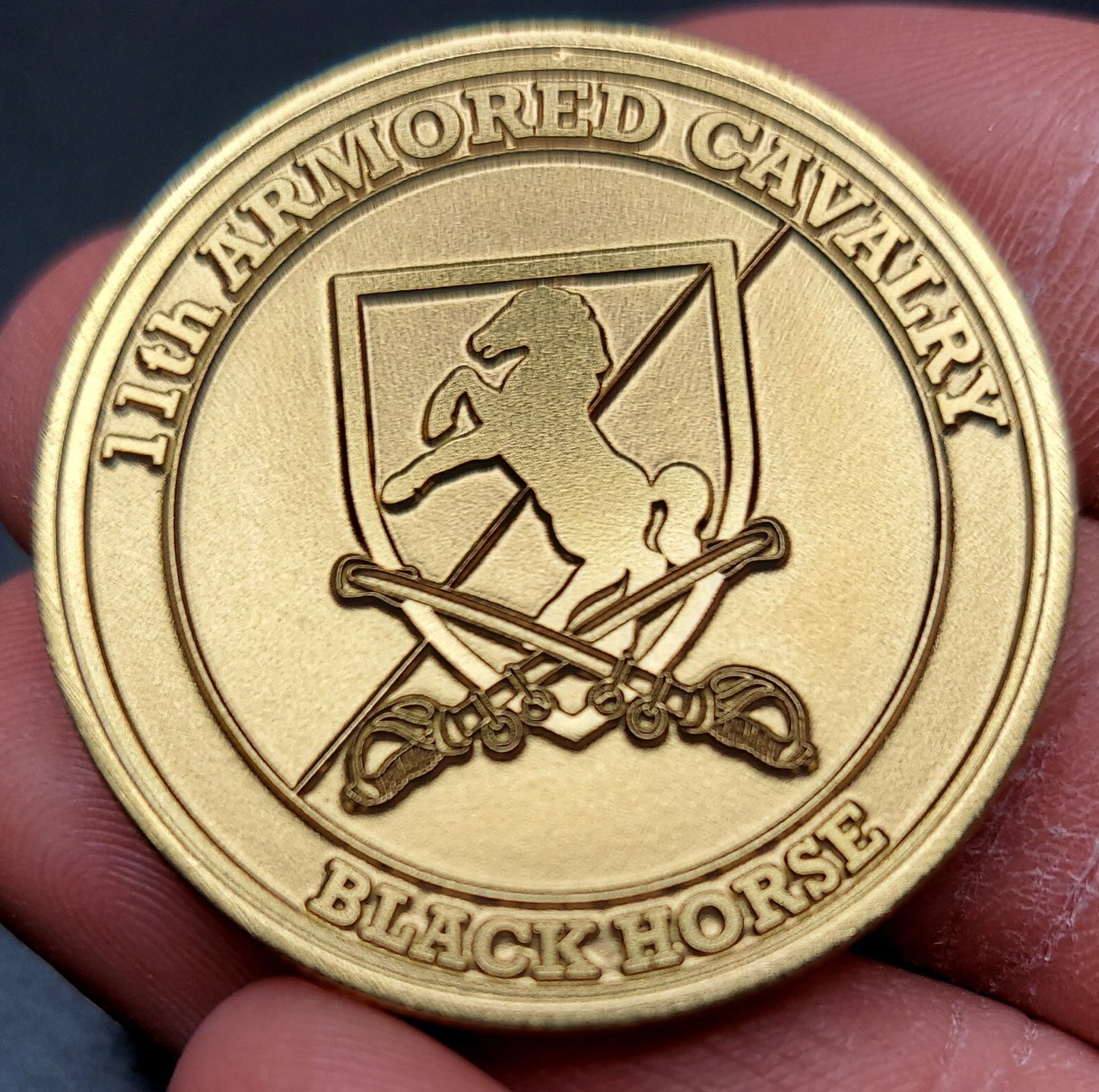 Custom laser engraved brass / stainless steel challenge coin - Military, Army, Marines, Navy, Coast Guard, National Guard, Deep Engrave