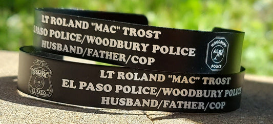Memorial Bracelet Law Enforcement / Police Officer / First Responder / Sheriff / End of Watch / EOW / Deputy / K9 / LODD / Laser Engraved