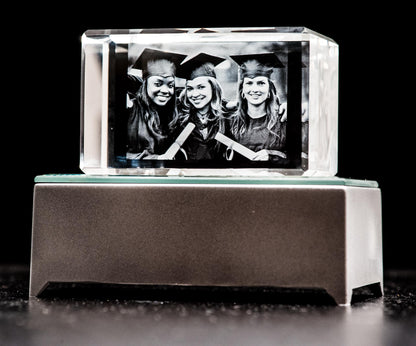 3D Crystal Photo Landscape Engraved with your photo - Mother's Day, Father's Day, Memorial, Mom, Dad, Wife, Pet, 3D Picture in Crystal Gift