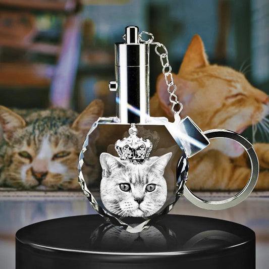 3D Photo Crystal Heart Shaped Keychain Engraved with your photo Personalized Gift, Mother's Day, Father's Day, Valentine's, Mom, Dad, Pet