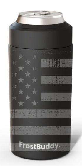 Frost Buddy Universal Buddy 2.0 Can Cooler - Gun Metal Glory Flag, United States, America, Patriotic, American, Proud
