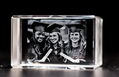 3D Crystal Photo Landscape Engraved with your photo - Mother's Day, Father's Day, Memorial, Mom, Dad, Wife, Pet, 3D Picture in Crystal Gift