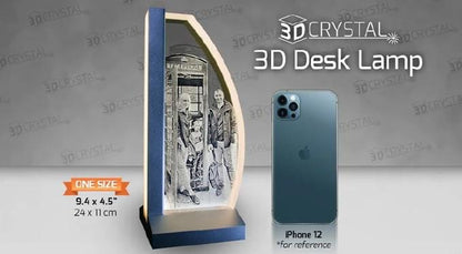 3D Desktop Crystal Photo Engraved w/ your photo - Mother's Day, Father's Day, Memorial, Mom, Dad, Wife, Husband, Pet 3D Picture Crystal Gift