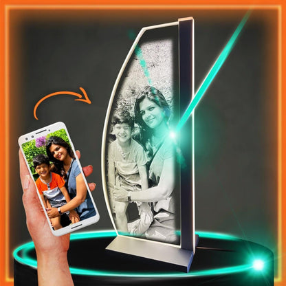3D Desktop Crystal Photo Engraved w/ your photo - Mother's Day, Father's Day, Memorial, Mom, Dad, Wife, Husband, Pet 3D Picture Crystal Gift