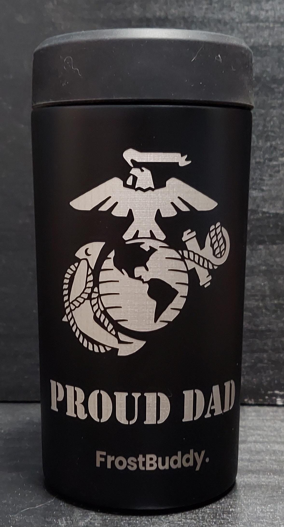 Custom Engraved Frost Buddy Universal Buddy 2.0 Can Cooler - Military, Marines, Army, Air Force, Navy, Coast Guard, Patch, Insignia