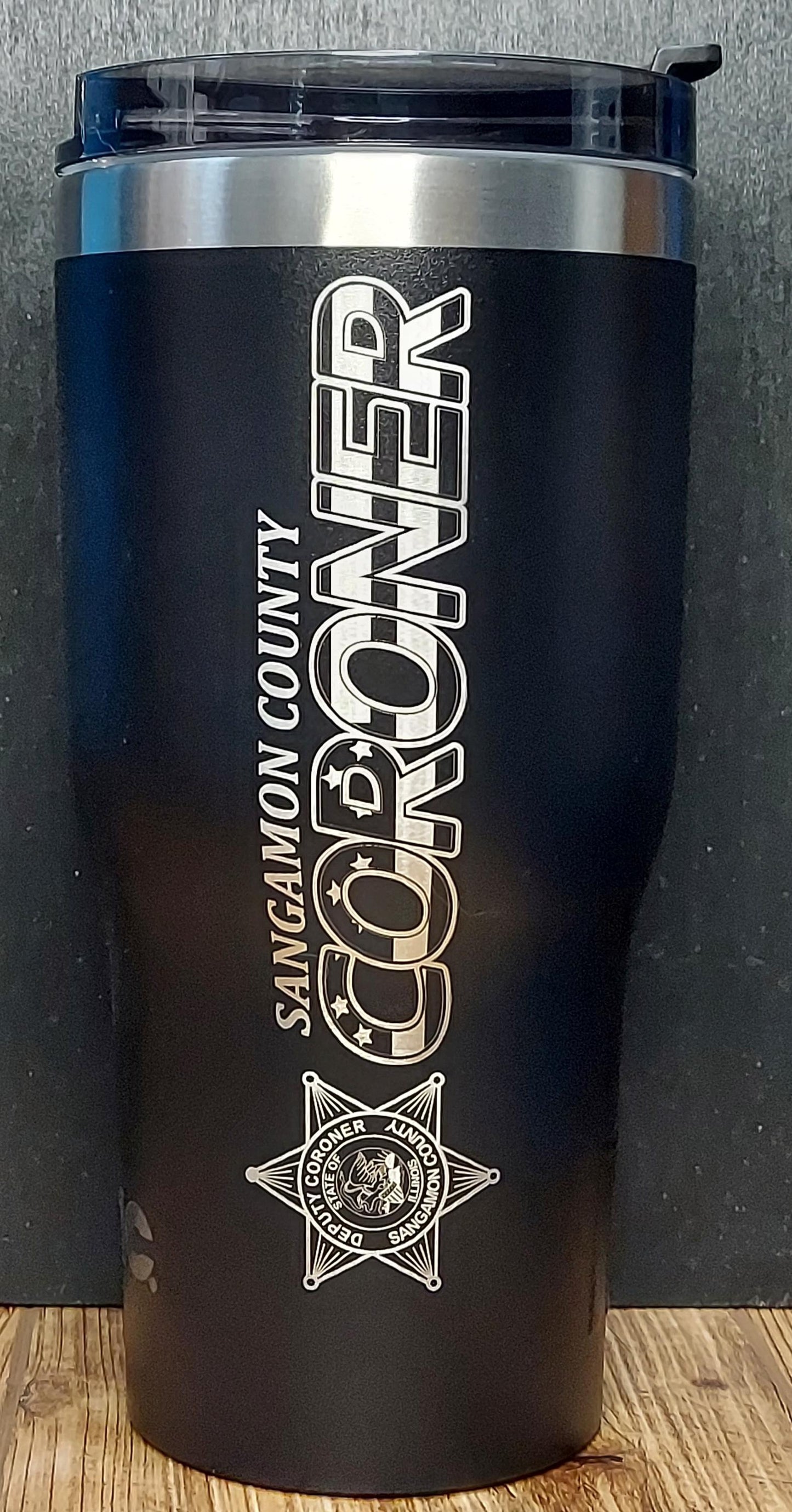 Custom Police Officer Law Enforcement laser engraved tumbler - Deputy, Sheriff 20 oz or 30 oz, RTIC brand with lid