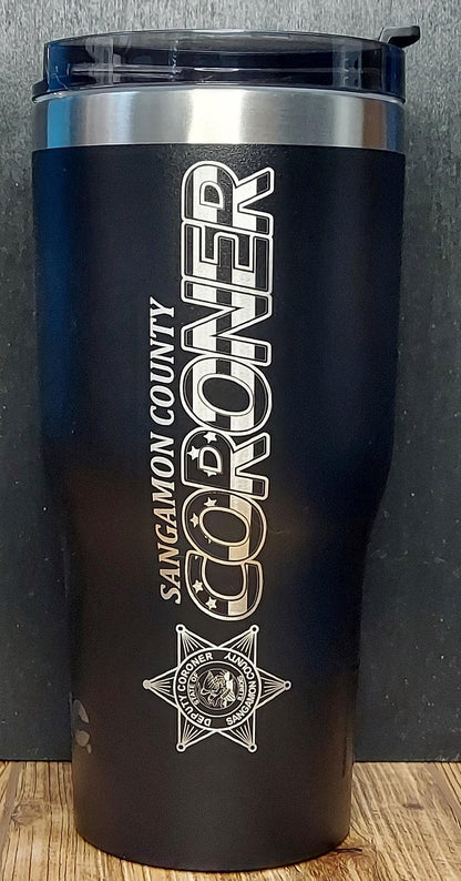 Custom Police Officer Law Enforcement laser engraved tumbler - Deputy, Sheriff 20 oz or 30 oz, RTIC brand with lid