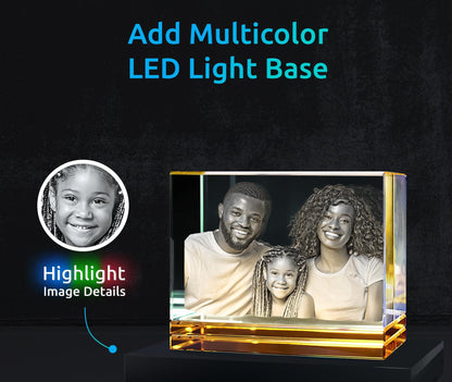 custom laser engraved 3d crystal keepsake