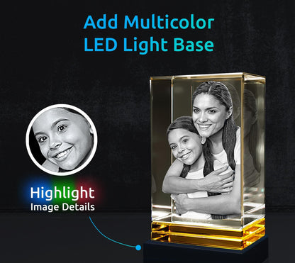 custom laser engraved 3d crystal keepsake